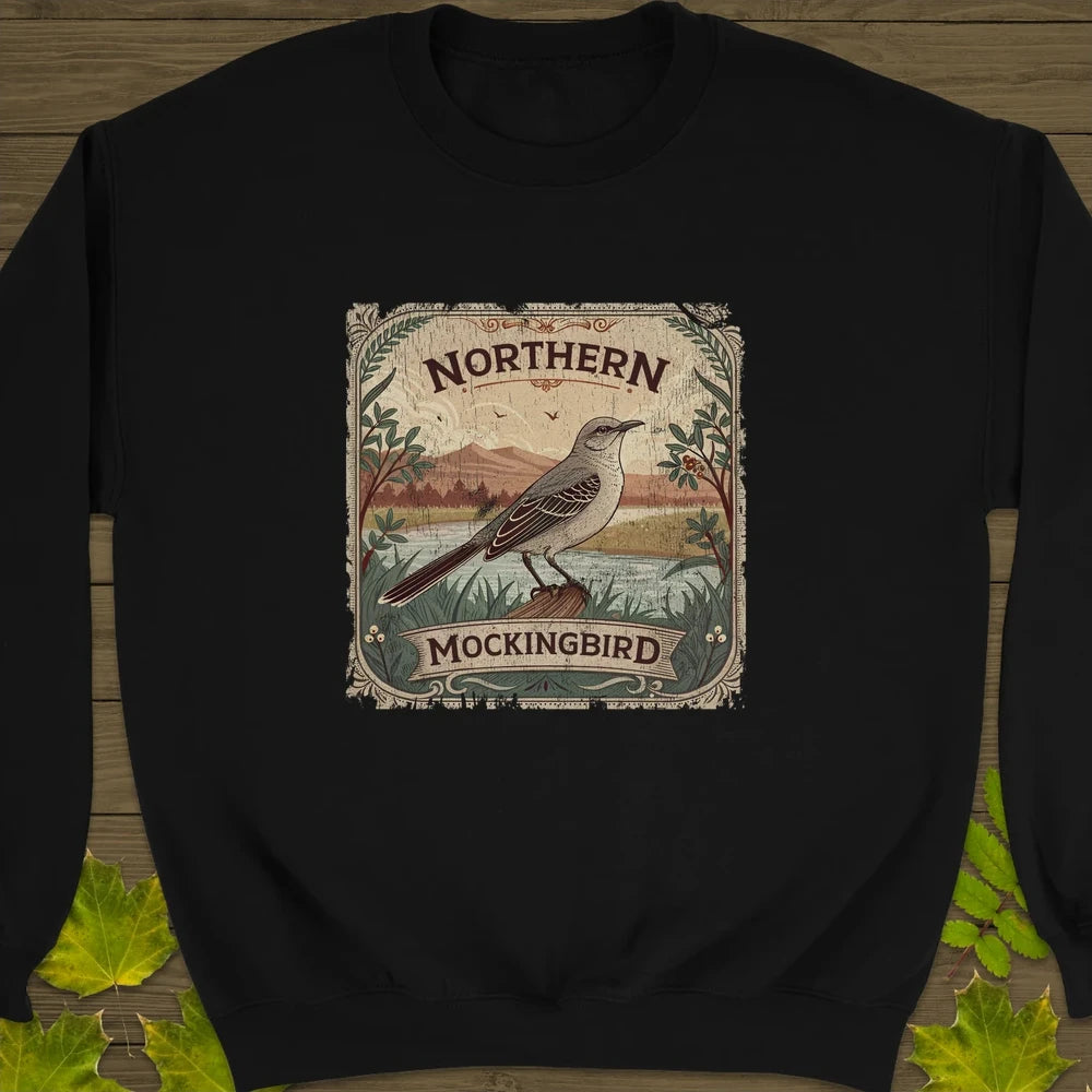 Mockingbird Melody Poster Crewneck Sweatshirt Black