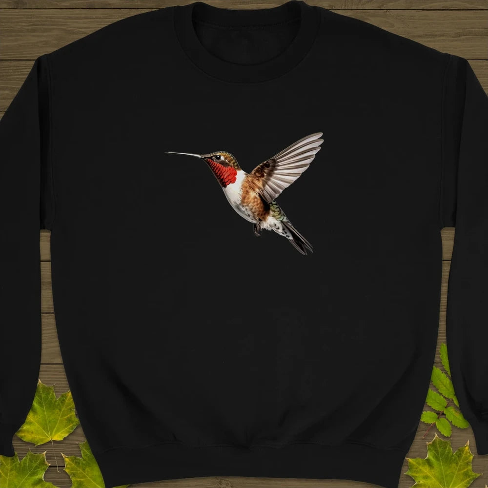 Ruby-throated Hummingbird Crewneck Sweatshirt Black