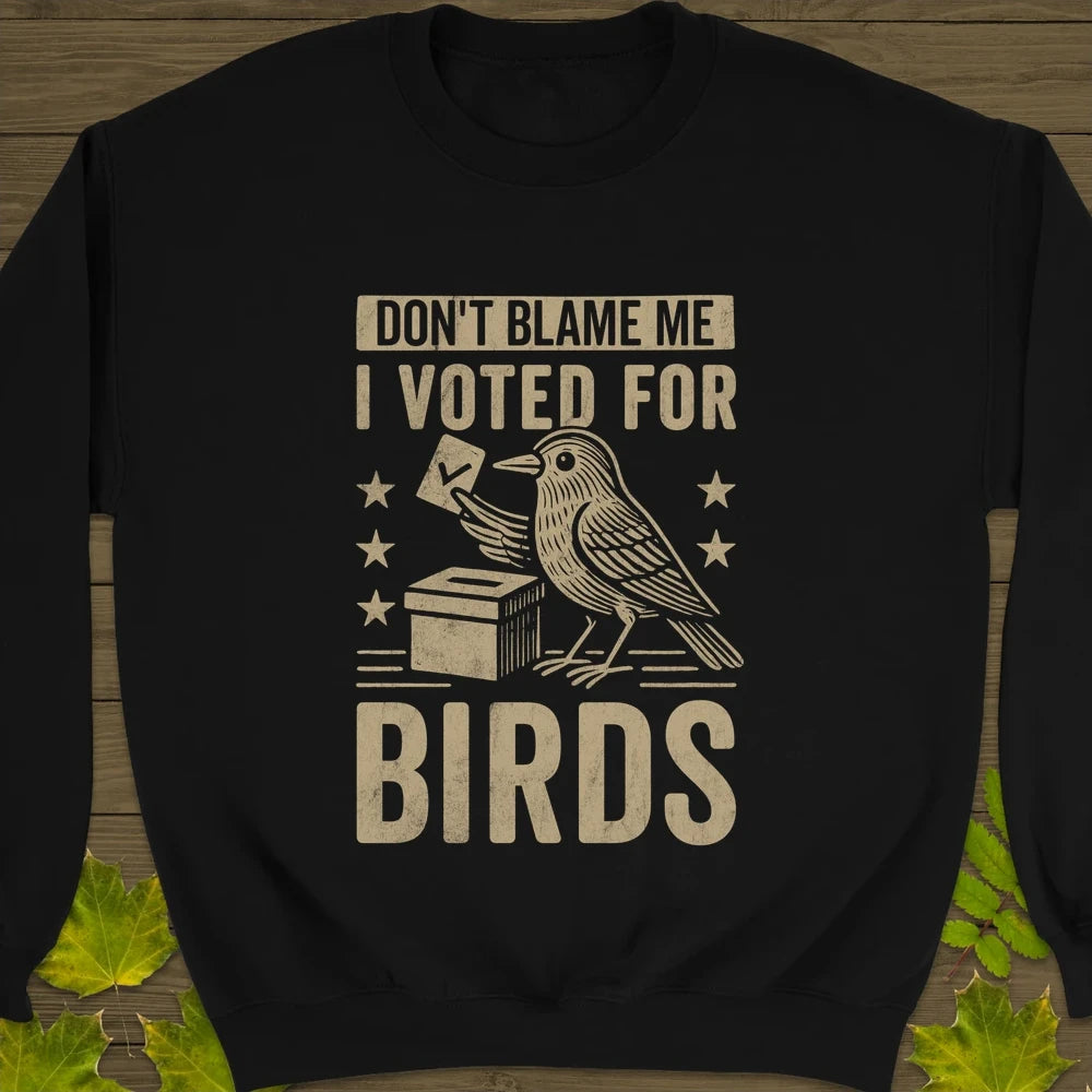 Voted For Birds Crewneck Sweatshirt Black