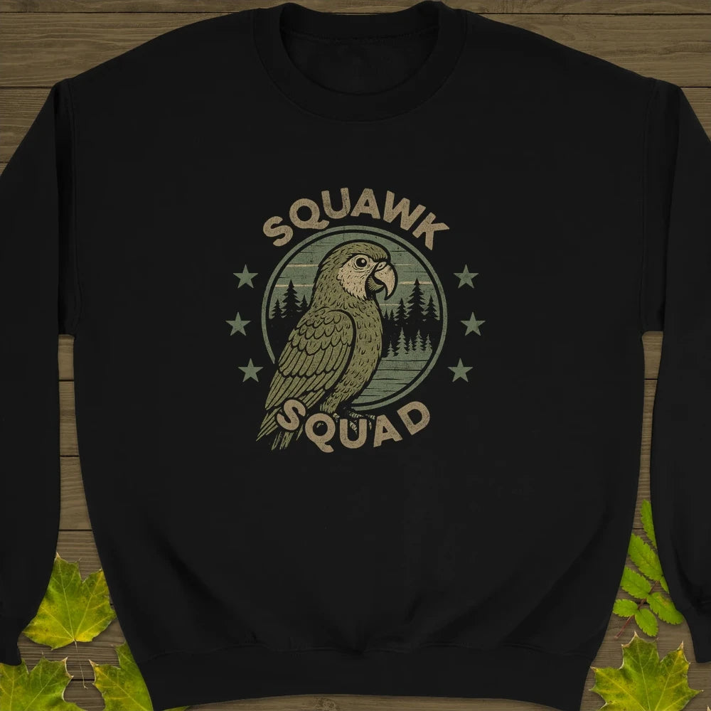 Squawk Squad Crewneck Sweatshirt Black
