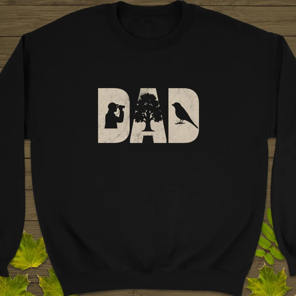 DAD Birder Crewneck Sweatshirt Black