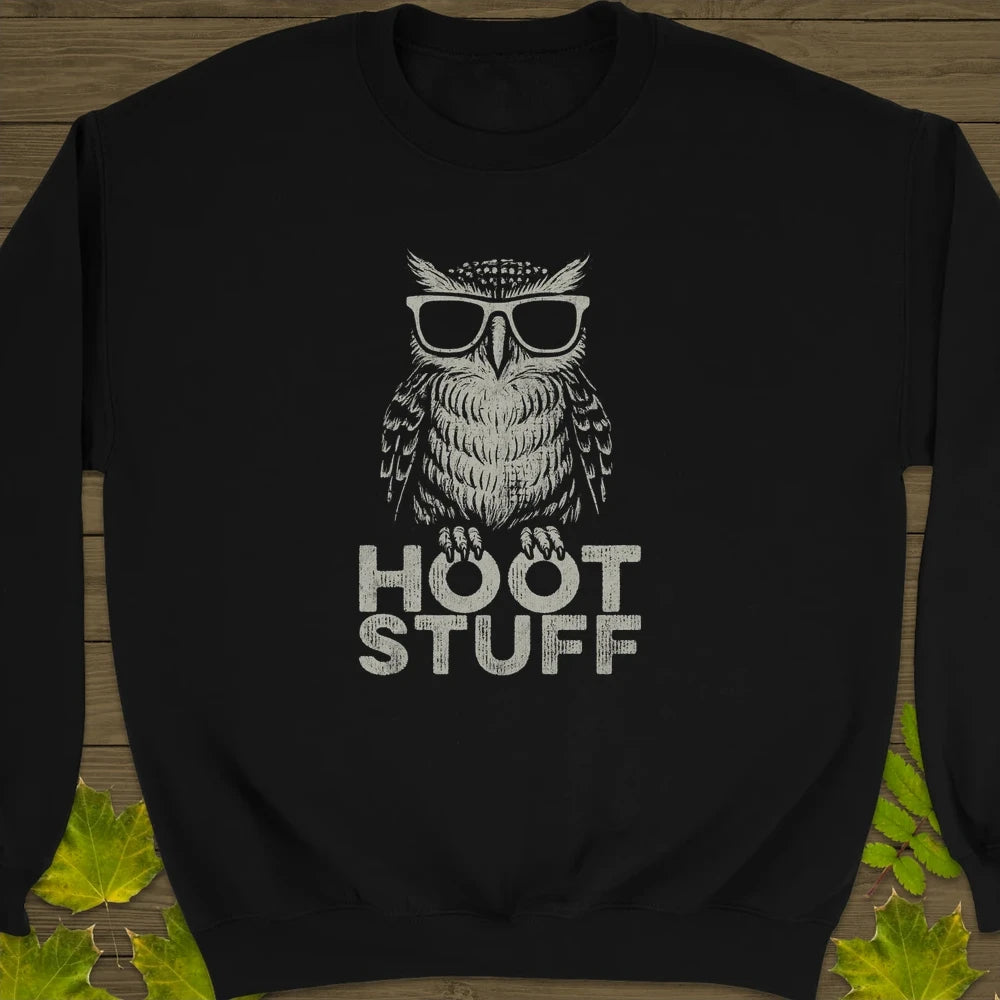 Hoot Stuff Crewneck Sweatshirt Black