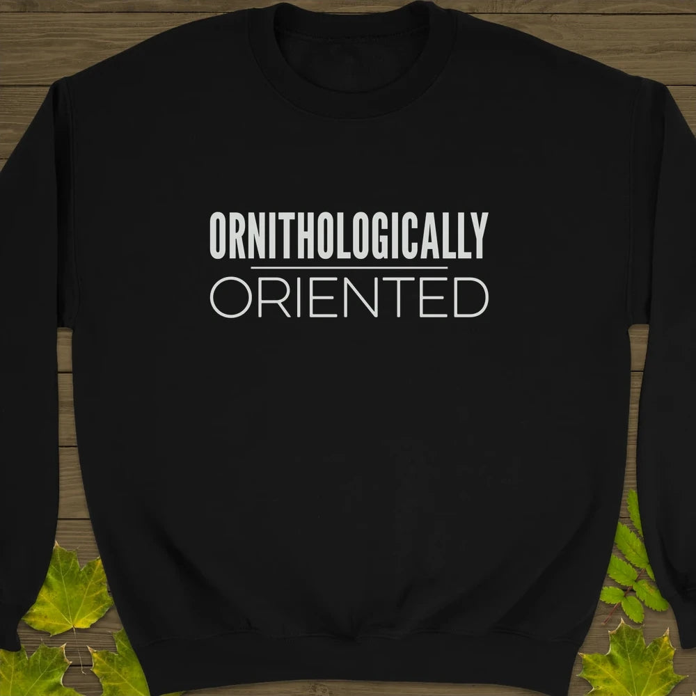 Ornithologically Oriented Crewneck Sweatshirt Black