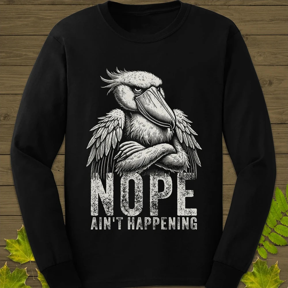 Nope Stork Long Sleeve Black