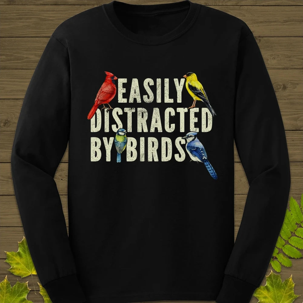 Easily Distracted Long Sleeve Black