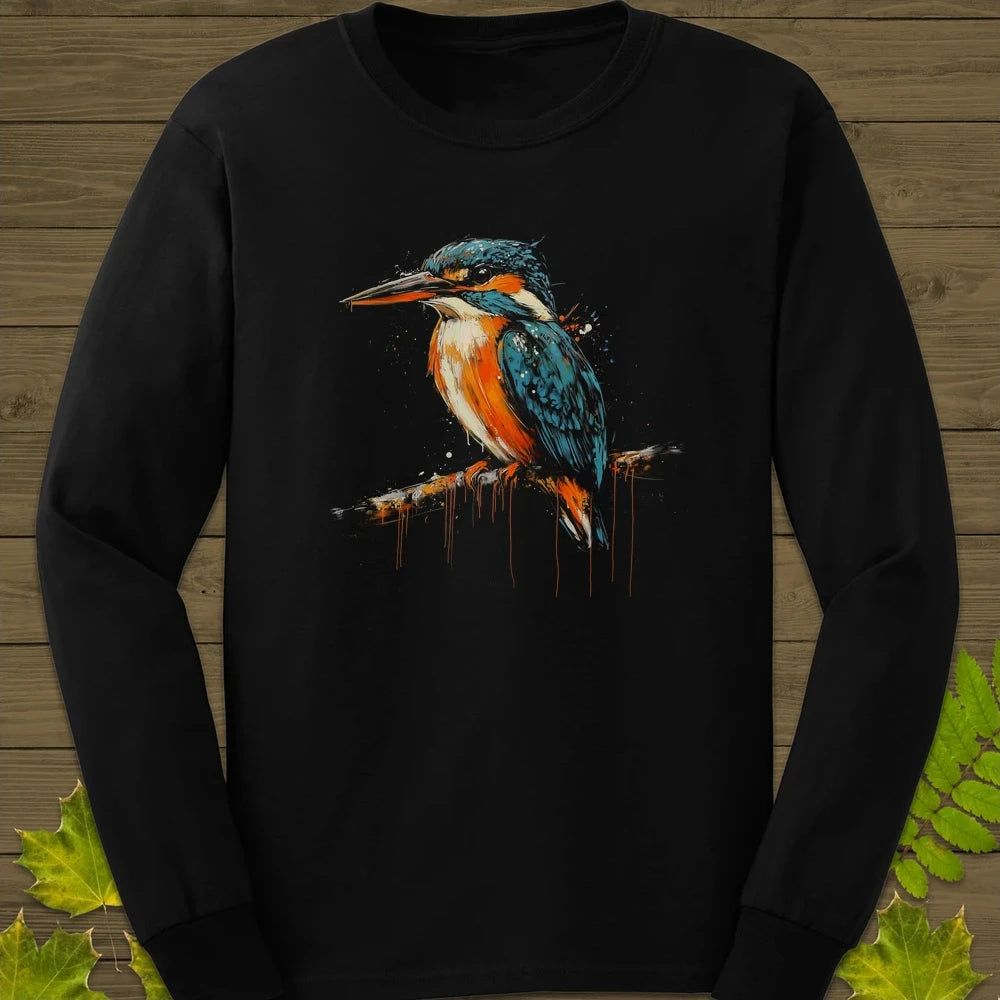 Graffiti Kingfisher Long Sleeve Black