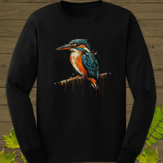 Graffiti Kingfisher Long Sleeve Black