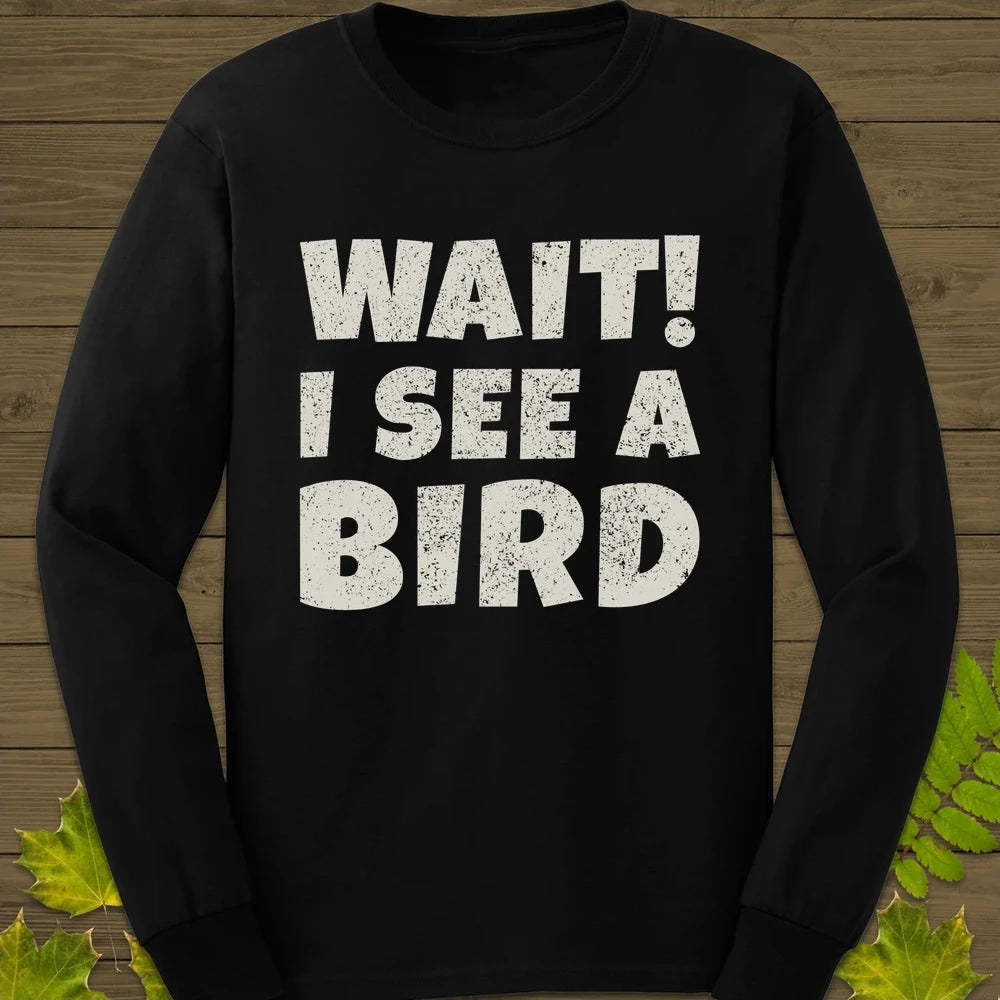 I See A Bird Long Sleeve Black