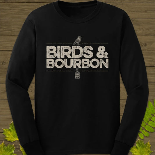 Birds & Bourbon Long Sleeve Black