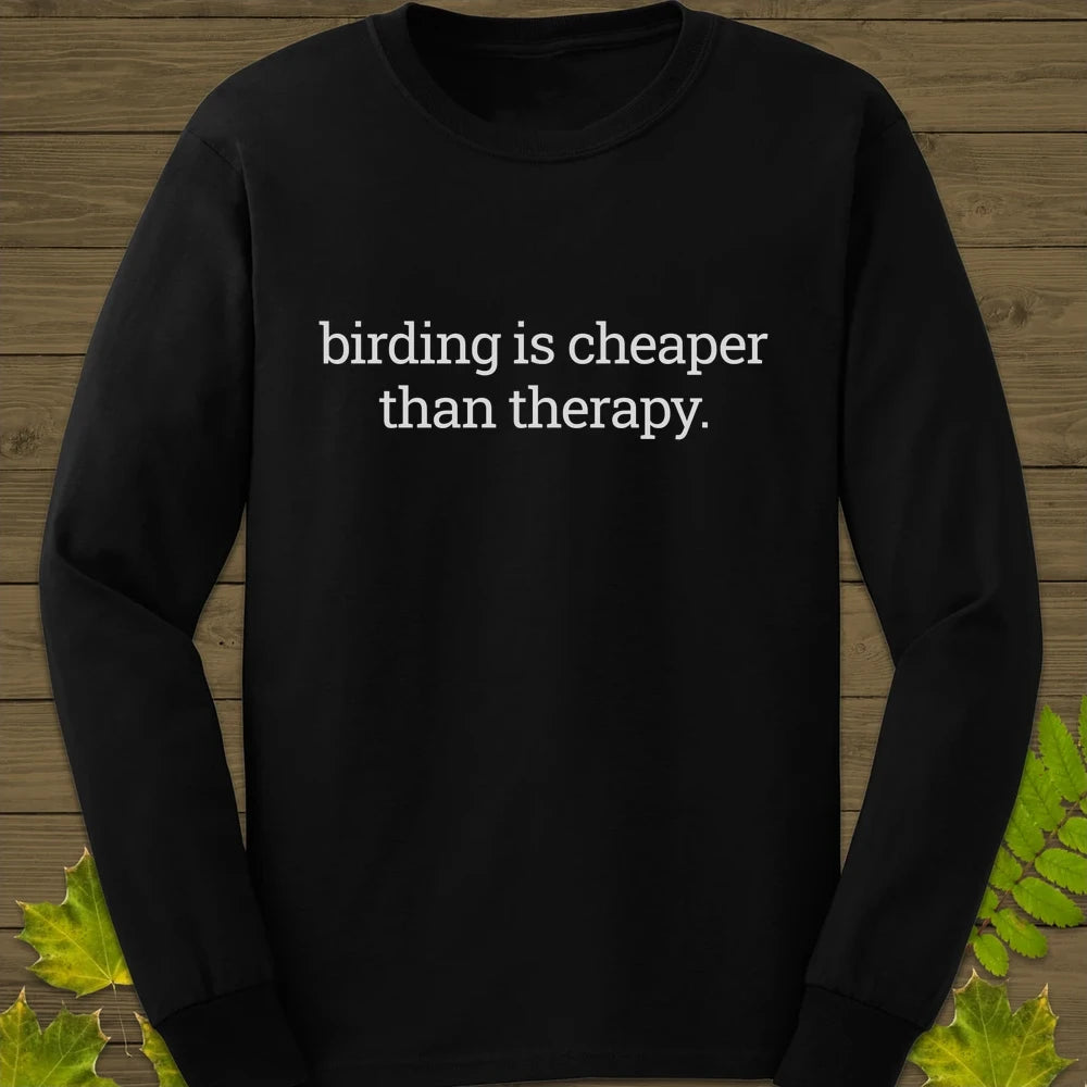 Birding Therapy Long Sleeve Black