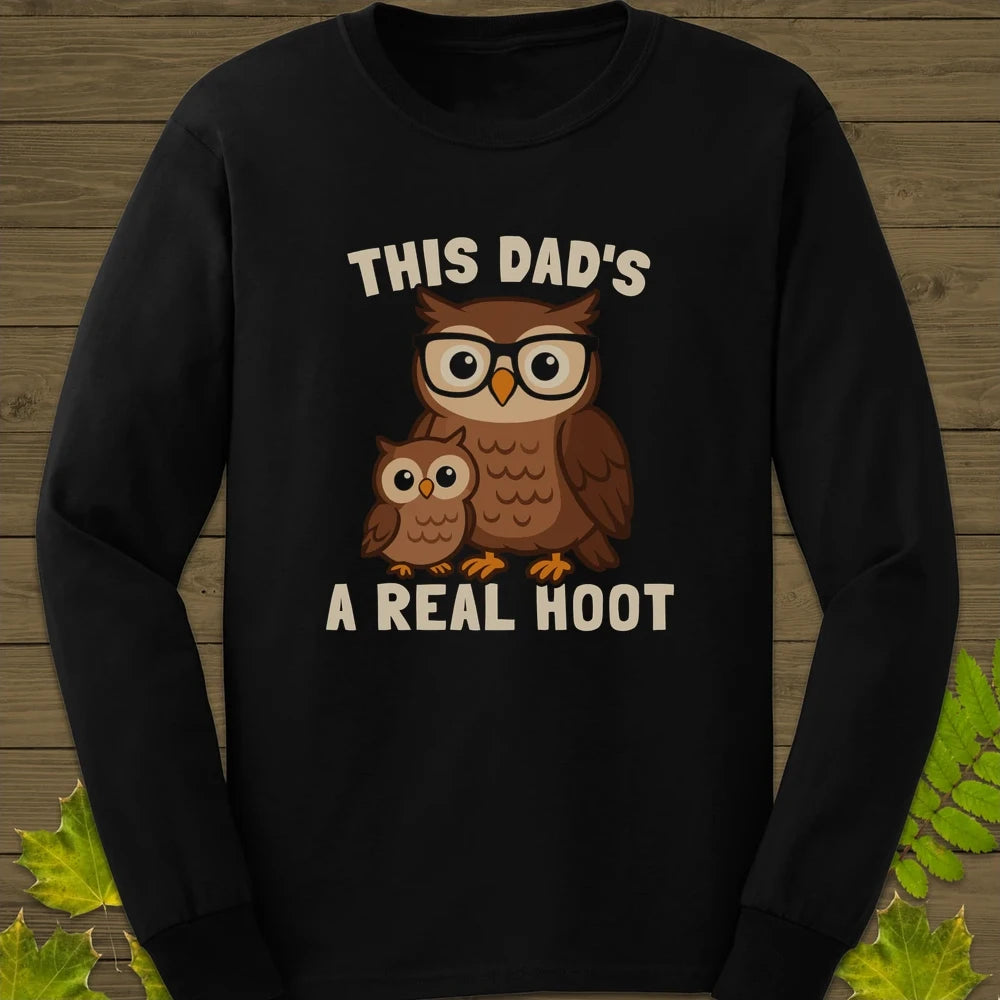 Dad's A Hoot Long Sleeve Black
