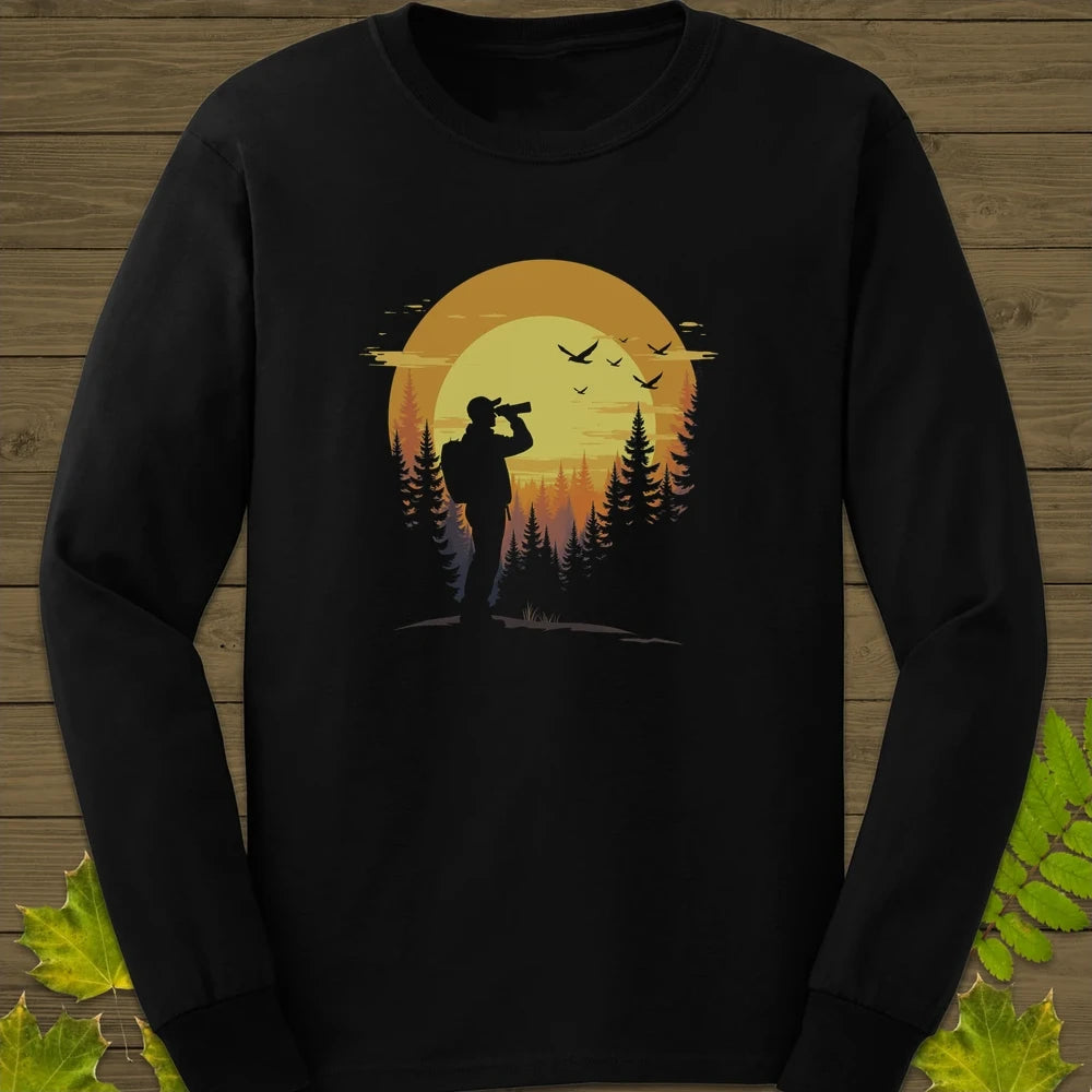 Birdwatcher’s Sunset Long Sleeve Black