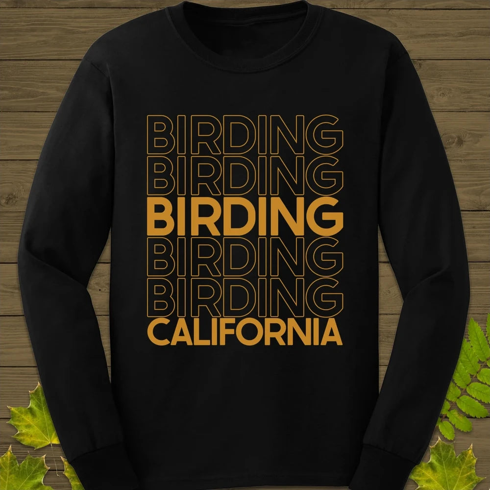 Birding California Long Sleeve Black