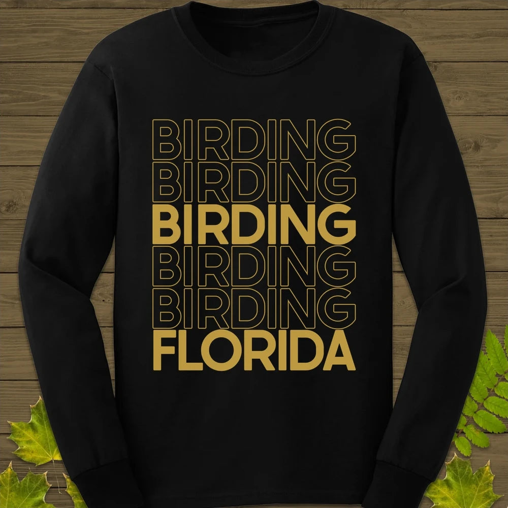 Birding Florida Long Sleeve Black