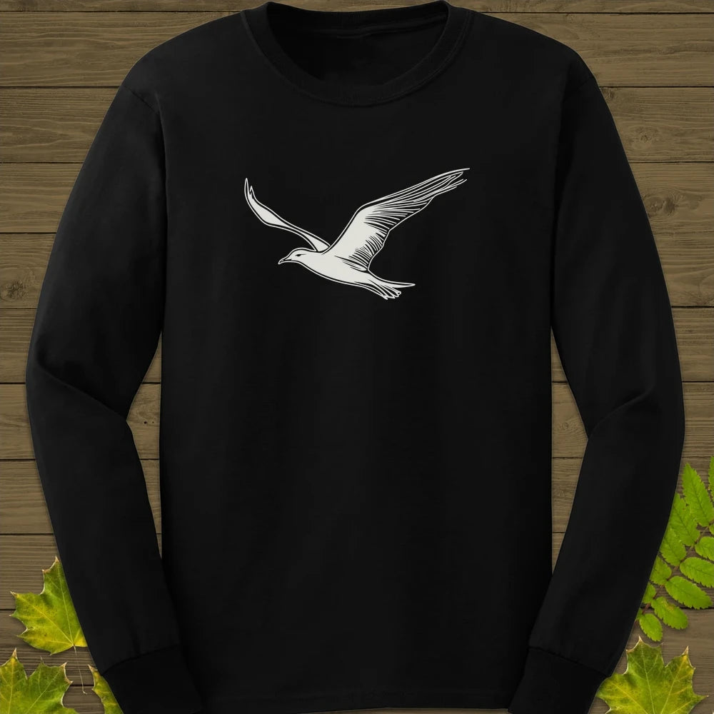 Open Skies Seagull Long Sleeve Black