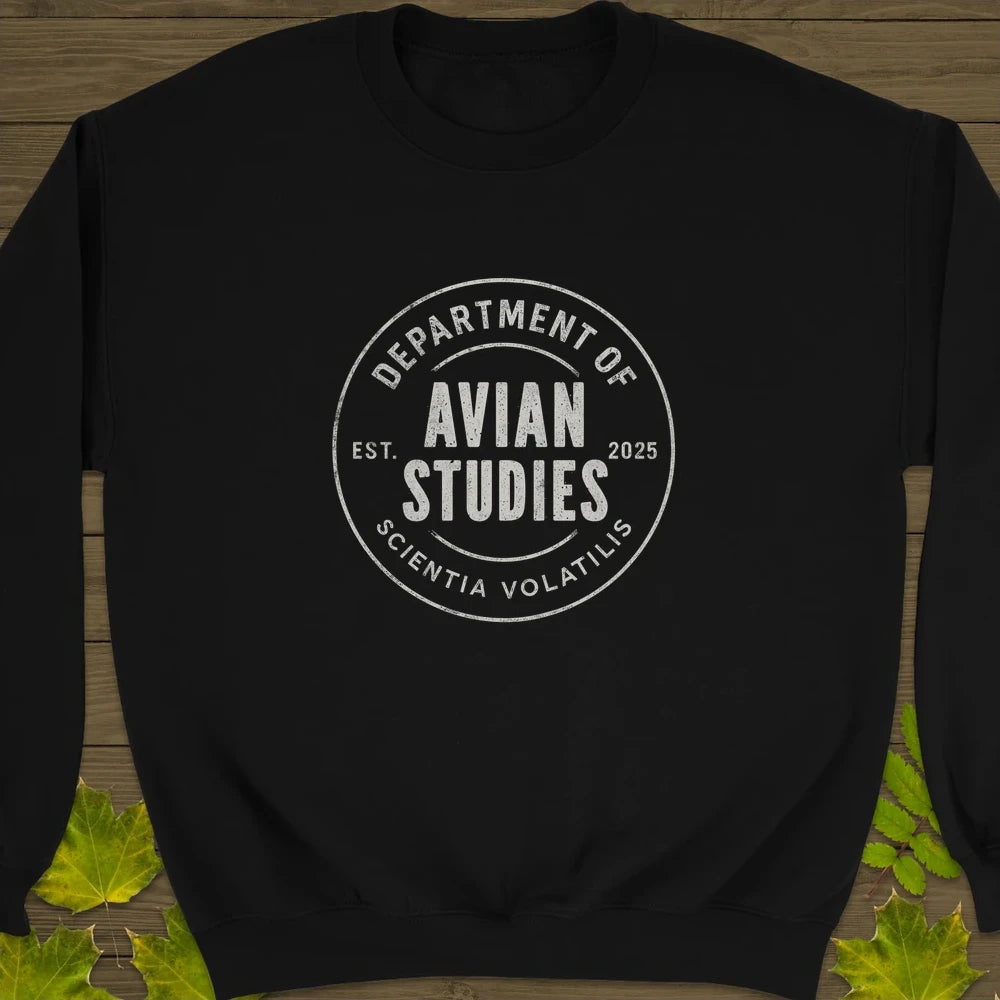 Avian Studies Crewneck Sweatshirt Black