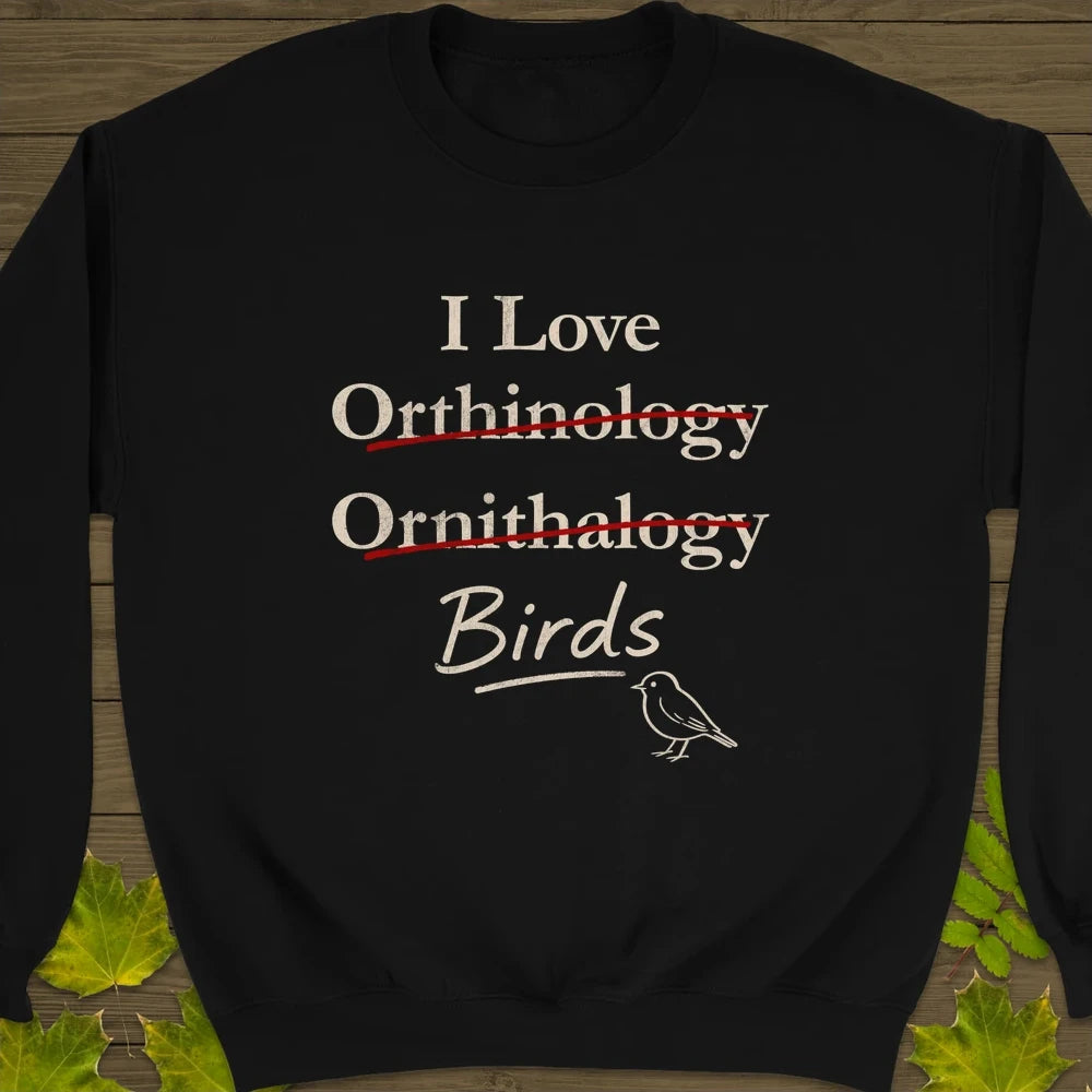 I Love Orthinology Crewneck Sweatshirt Black