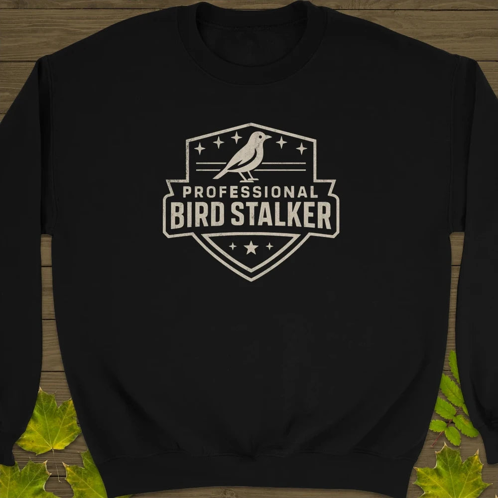 Bird Stalker Crewneck Sweatshirt Black