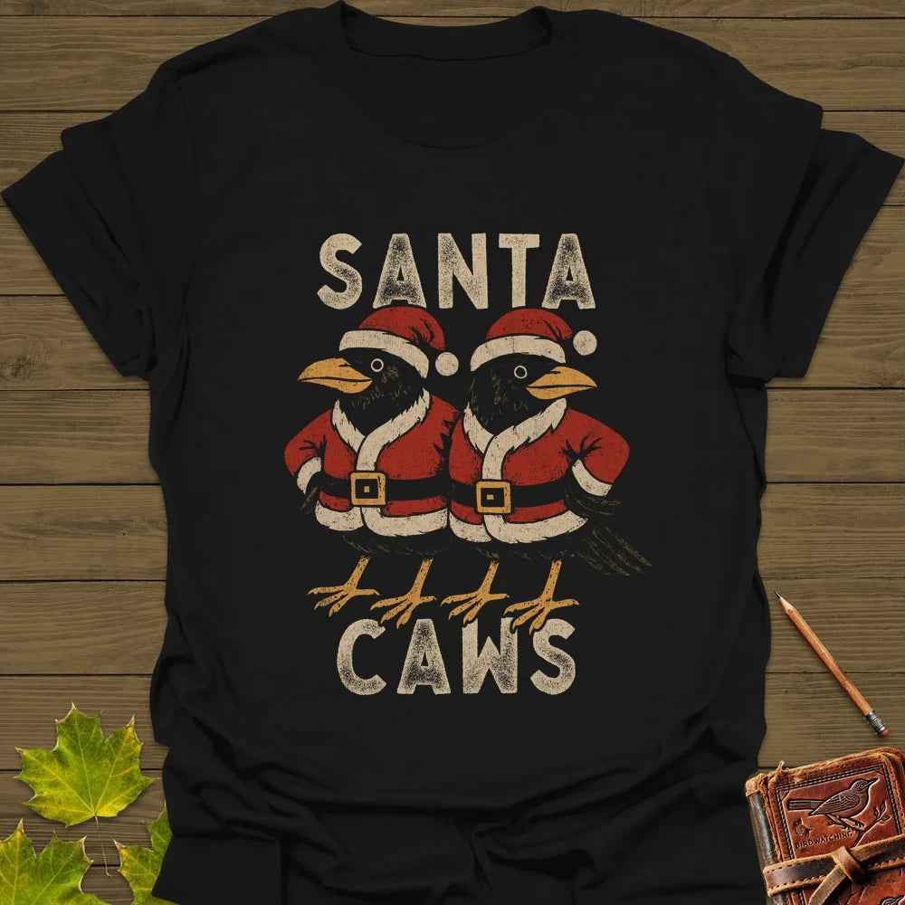 Santa Caws T-Shirt Black