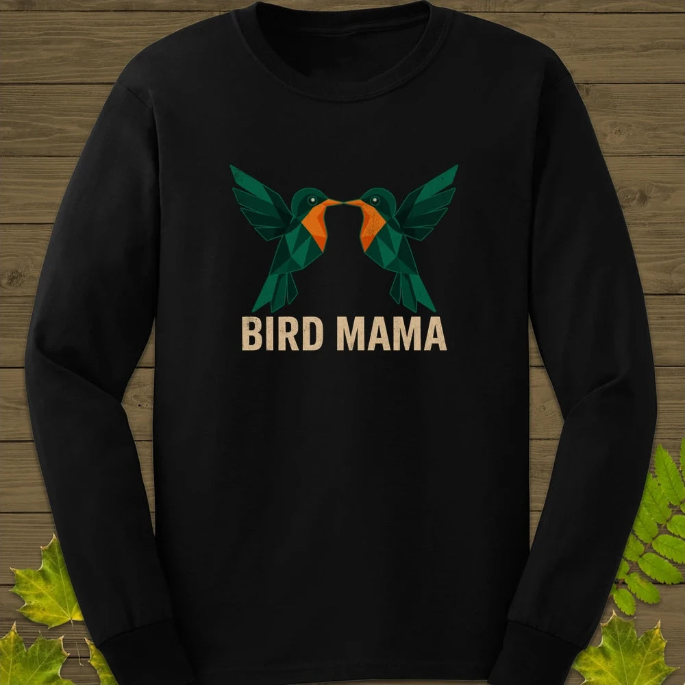 Bird Mama Long Sleeve Black