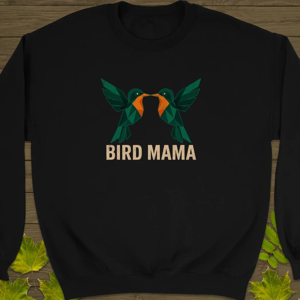 Bird Mama Crewneck Sweatshirt Black