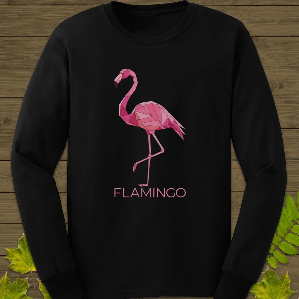 Flamingo Flair Long Sleeve Black