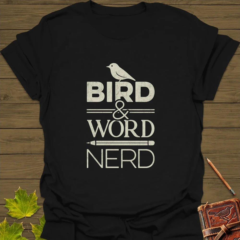 Bird Word Nerd T-Shirt Black