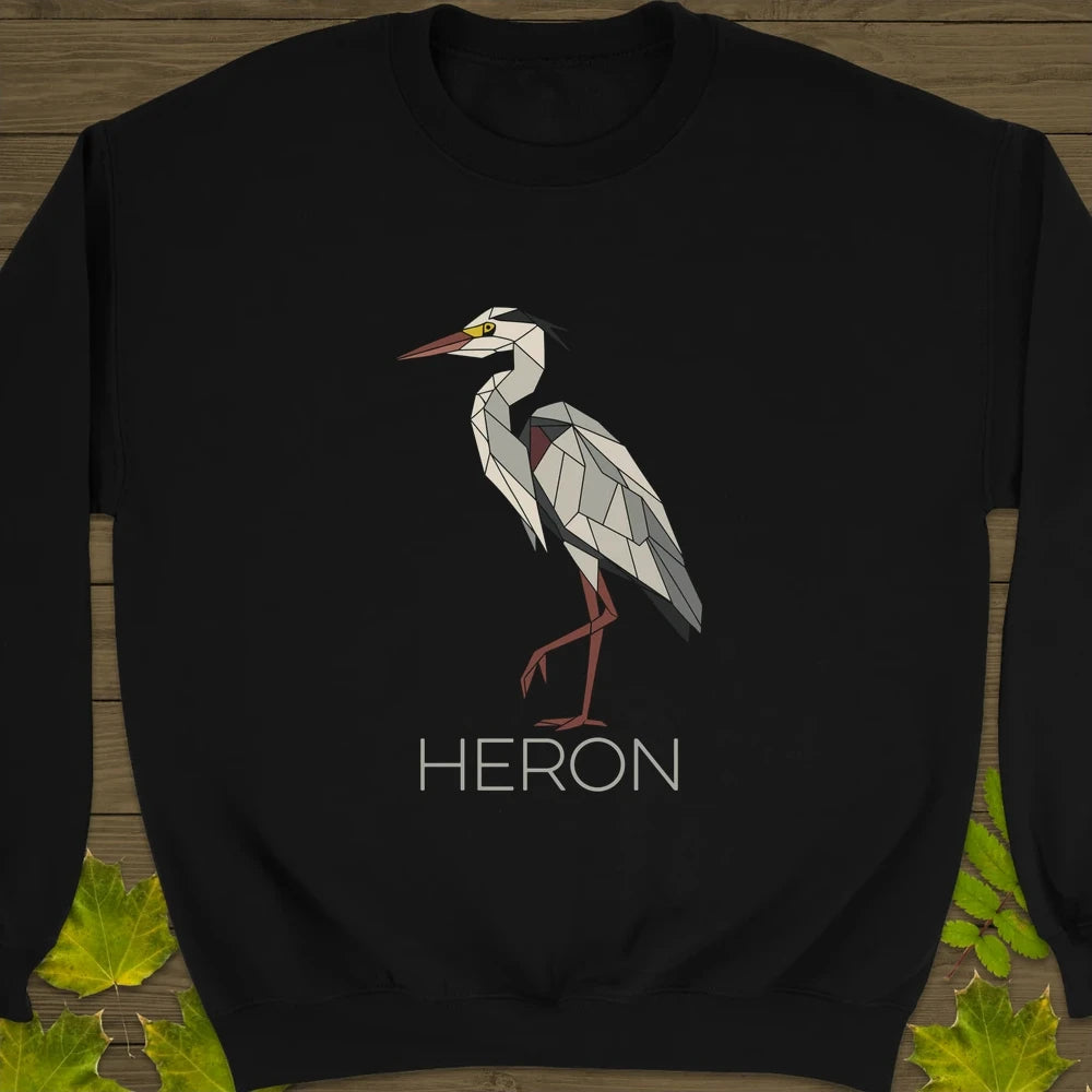 Heron Haze Crewneck Sweatshirt Black