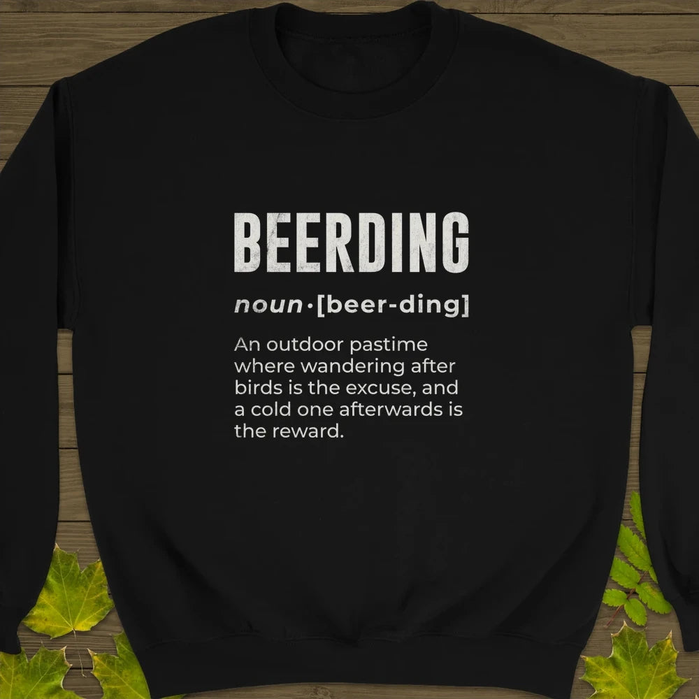 Beerding Definition Crewneck Sweatshirt Black