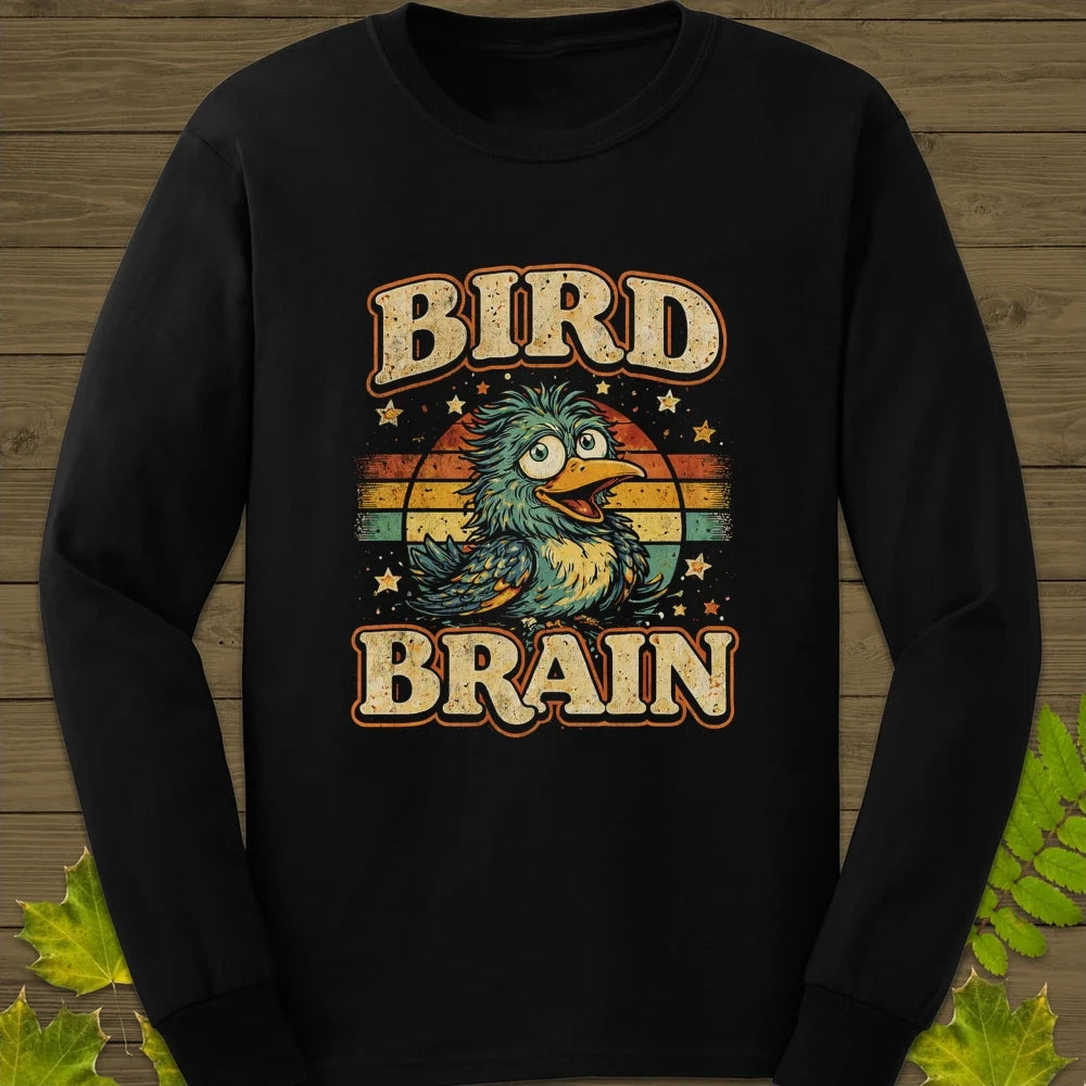 Bird Brain Long Sleeve - Black