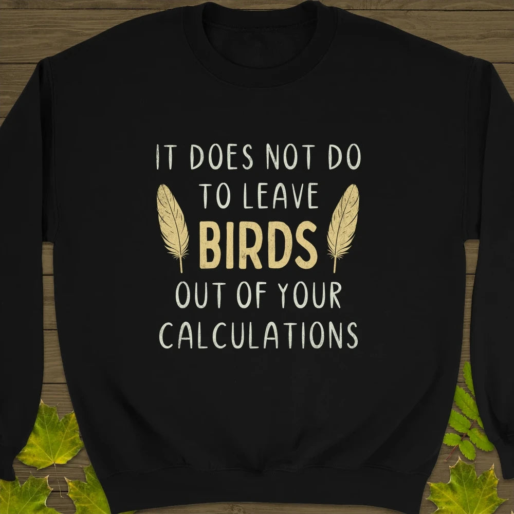 Bird Calculations Crewneck Sweatshirt Black