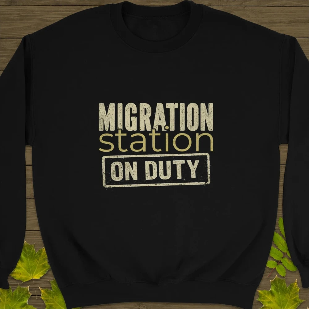 Migration Station Crewneck Sweatshirt Black