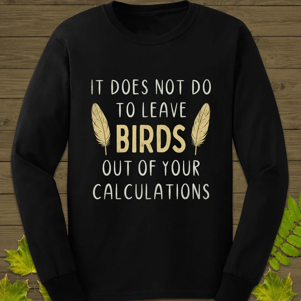 Bird Calculations Long Sleeve Black