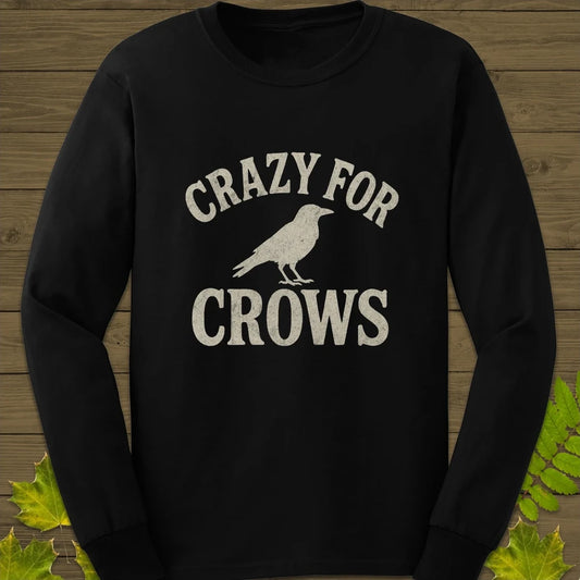 Crazy For Crows Long Sleeve Black
