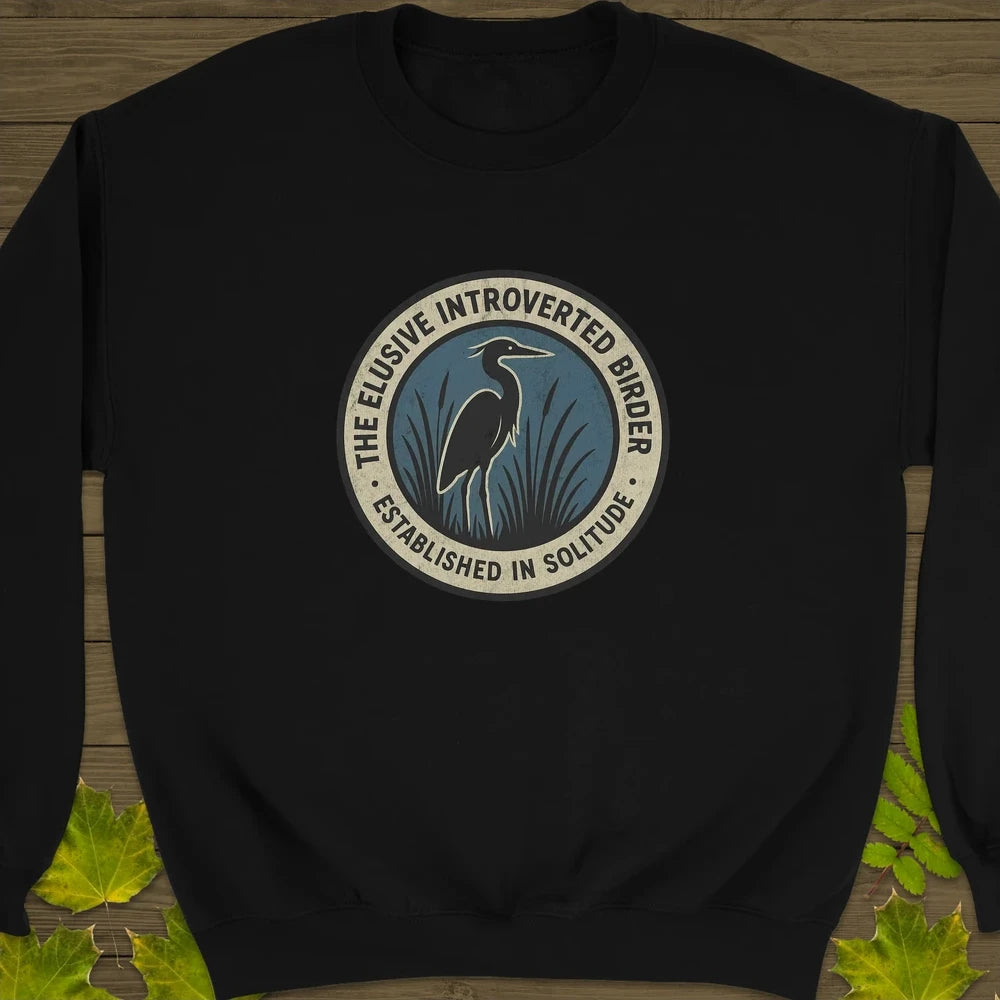 Elusive Birder Crewneck Sweatshirt Black
