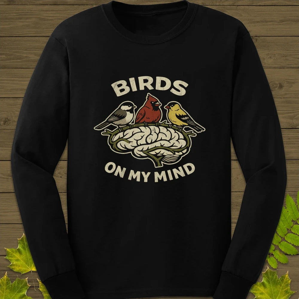 Birds On My Mind Long Sleeve Black