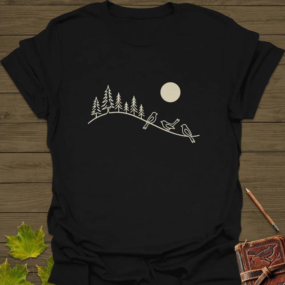 Serene Forest T-Shirt Black