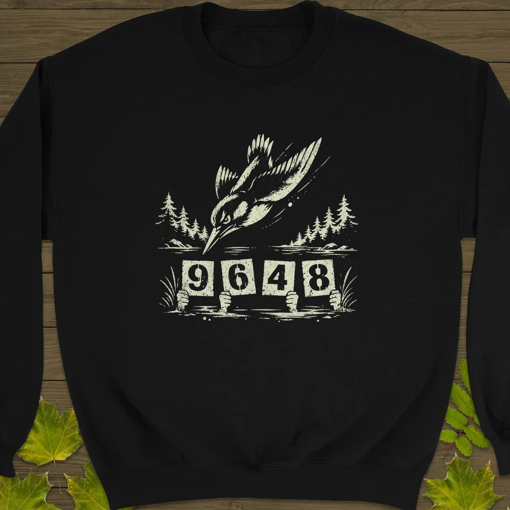 Kingfisher Dive Sweatshirt Black