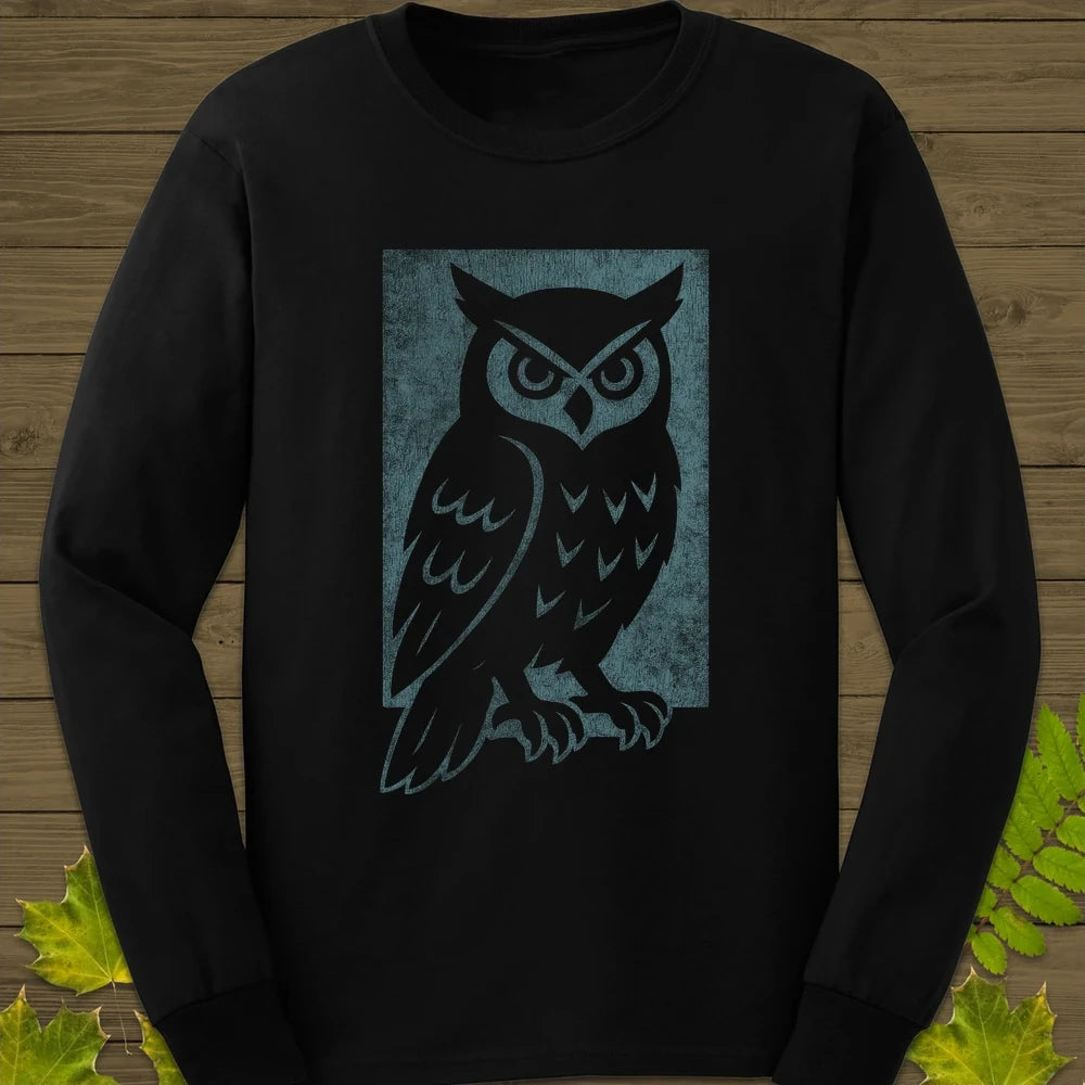 Shadow Owl Long Sleeve Black