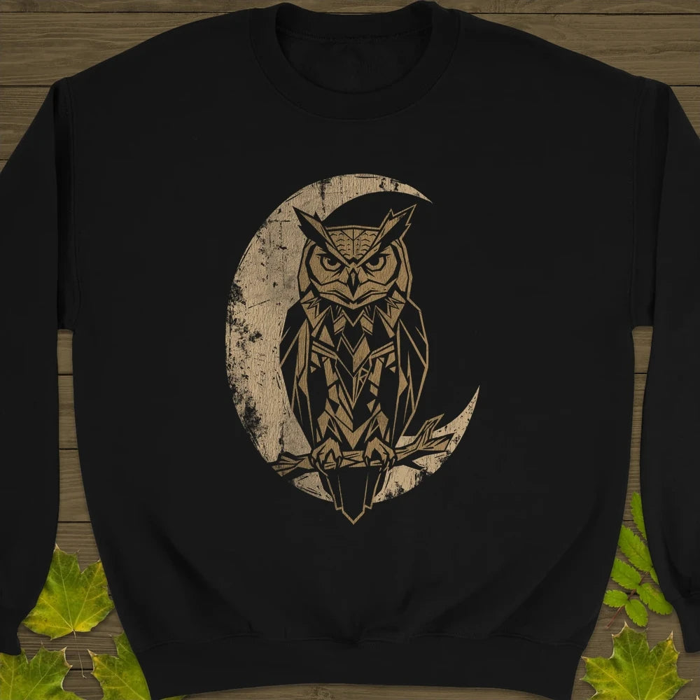 Lunar Owl Sweatshirt Black