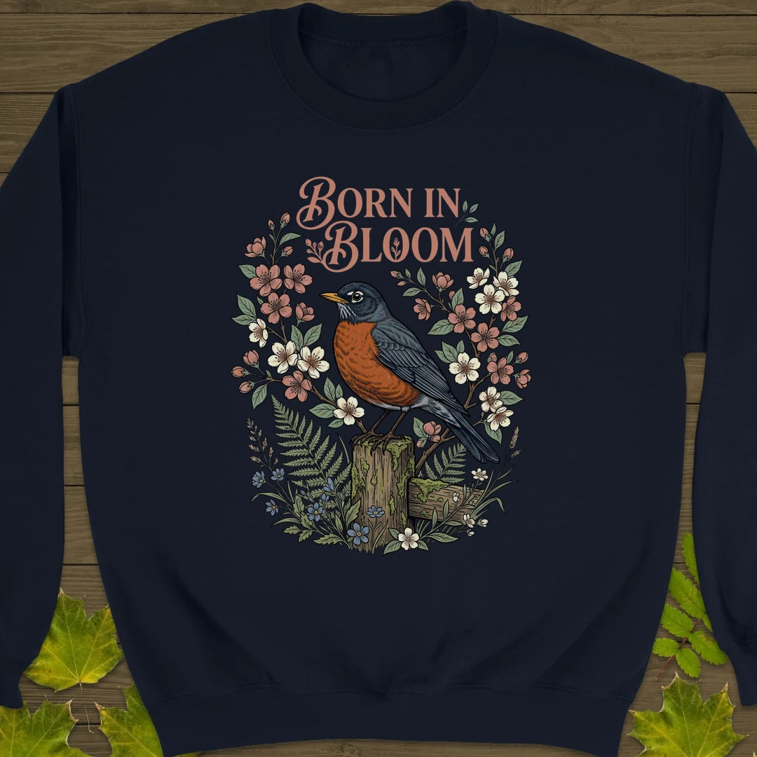 Born In Bloom Sweatshirt Navy