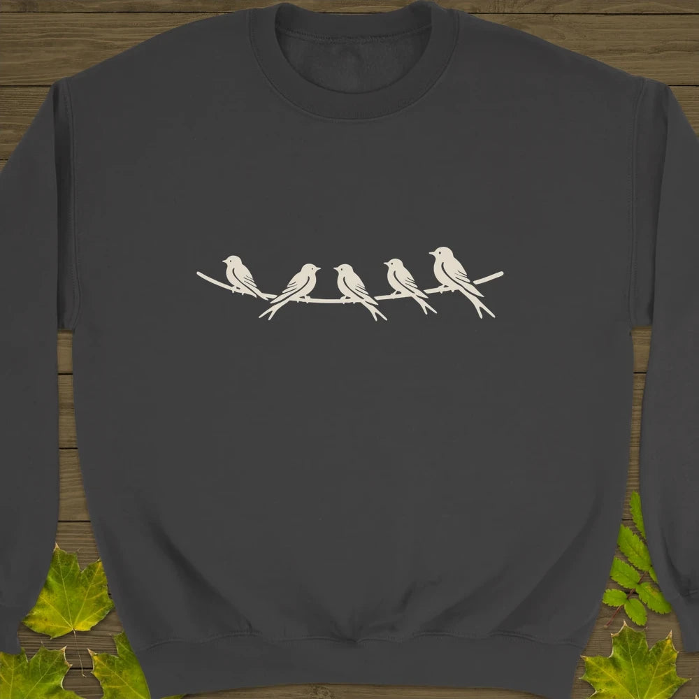Elegant Perch Crewneck Sweatshirt Charcoal