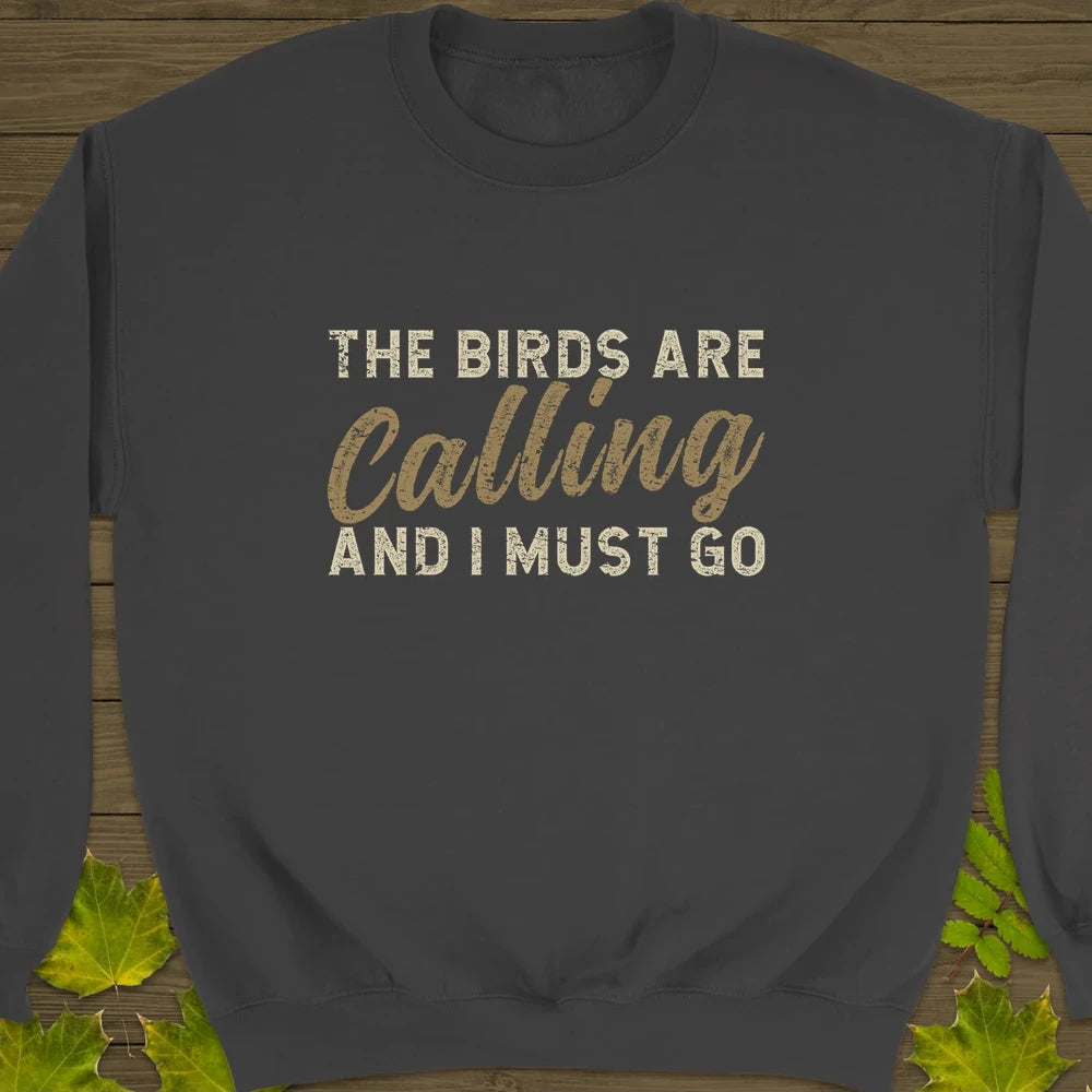 Birds Are Calling Crewneck Sweatshirt Charcoal