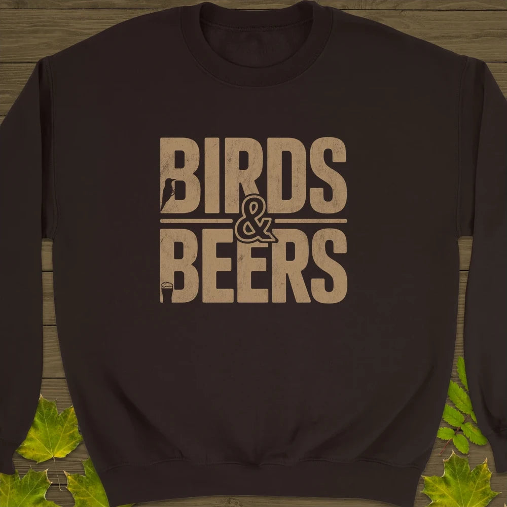 Birds & Beers Crewneck Sweatshirt Dark Chocolate
