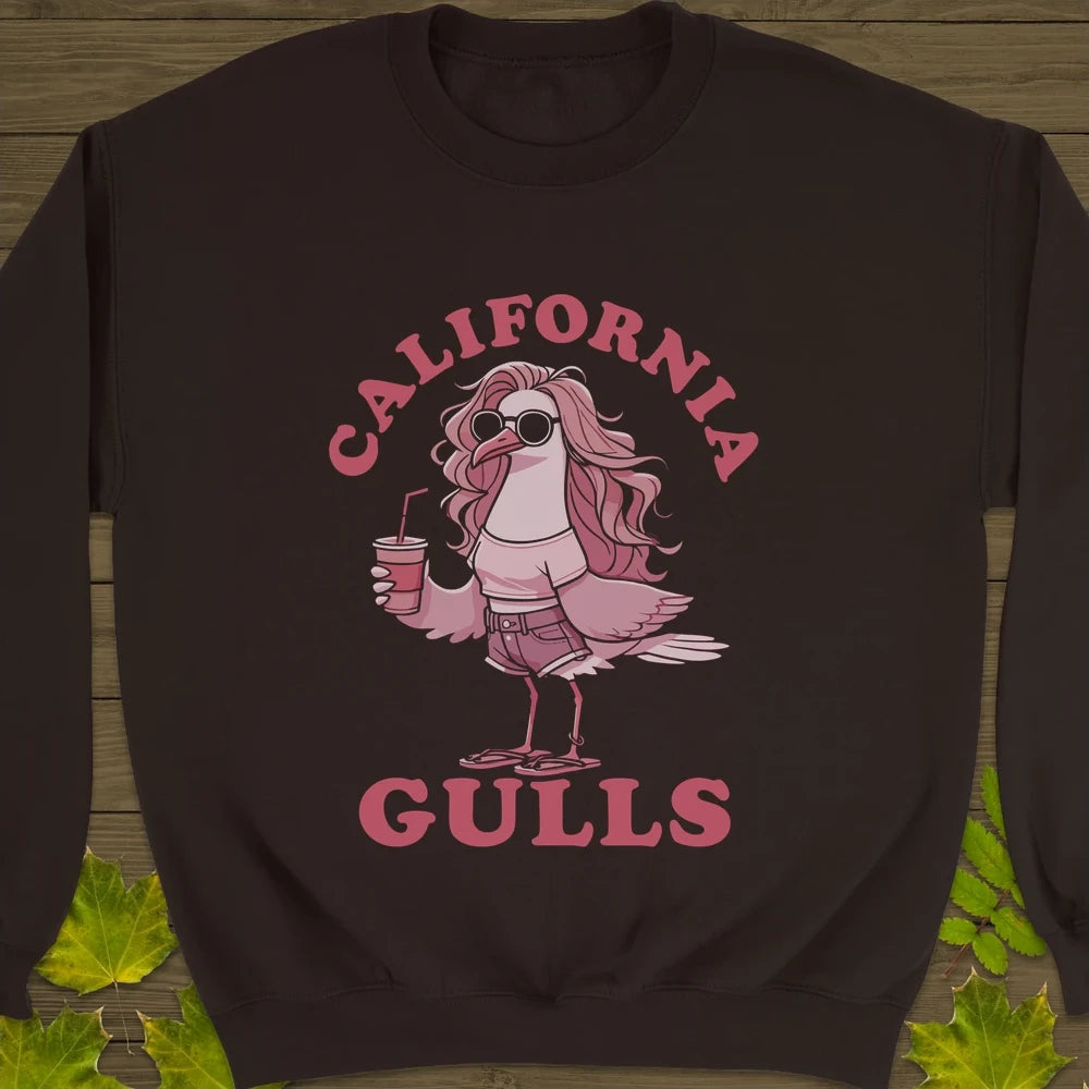 California Gulls Crewneck Sweatshirt Dark Chocolate