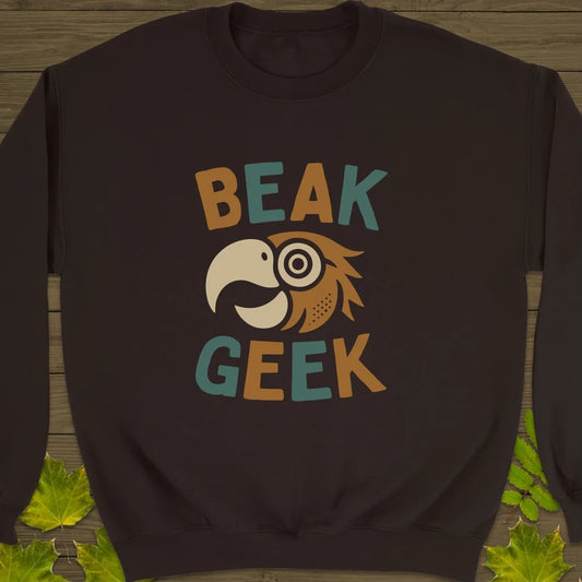 Beak Geek Crewneck Sweatshirt Dark Chocolate