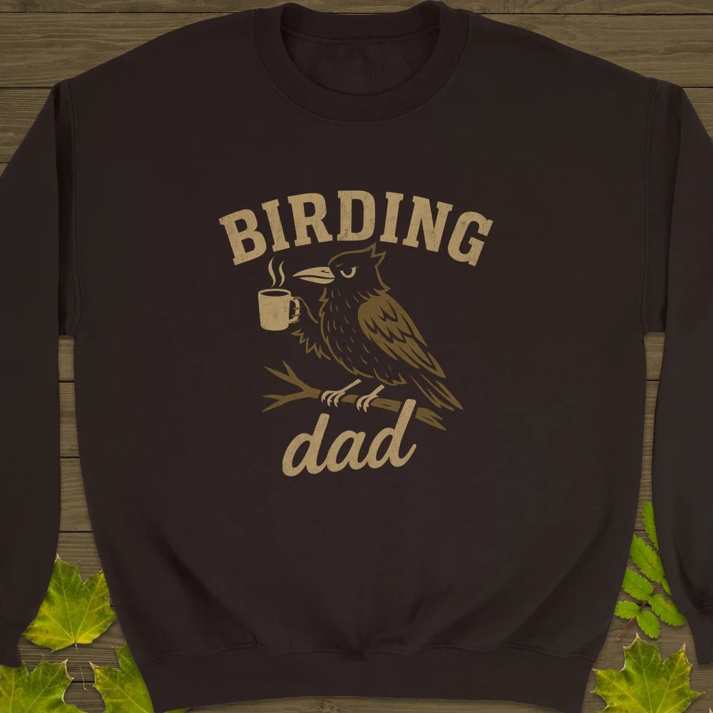 Birding Dad Crewneck Sweatshirt Dark Chocolate