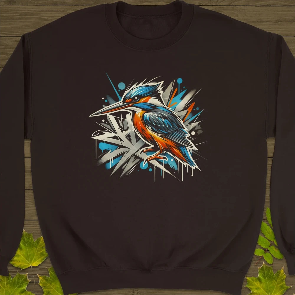 Urban Wildlife Kingfisher Crewneck Sweatshirt Dark Chocolate