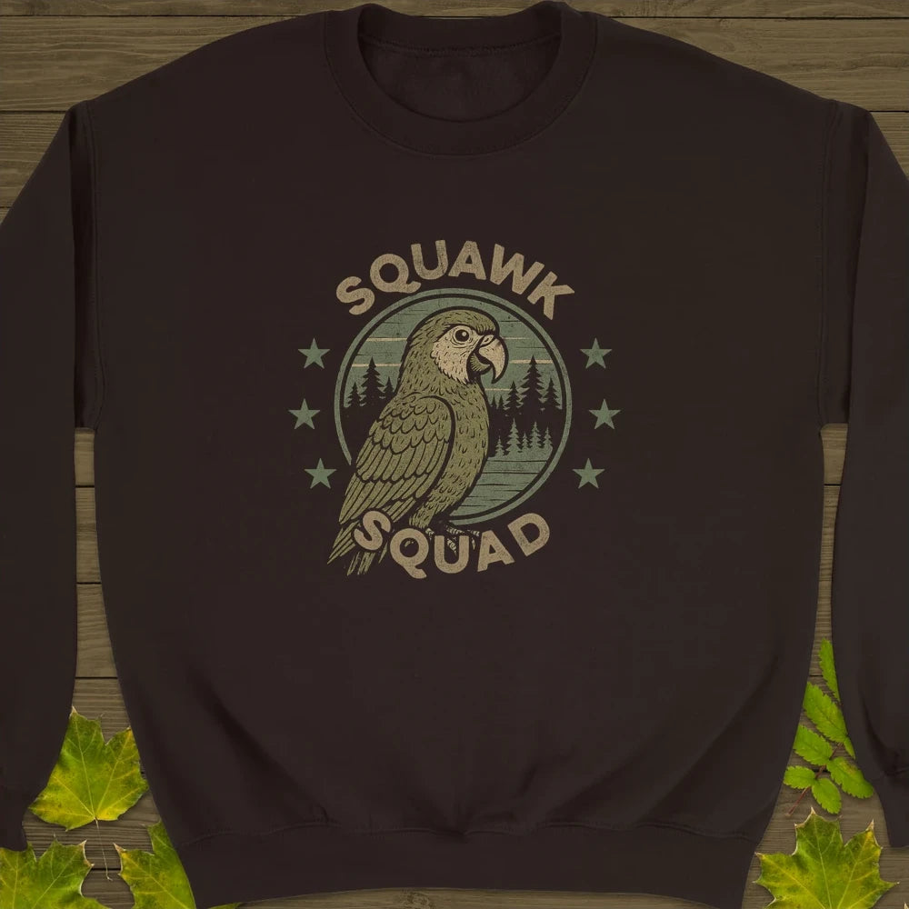 Squawk Squad Crewneck Sweatshirt Dark Chocolate