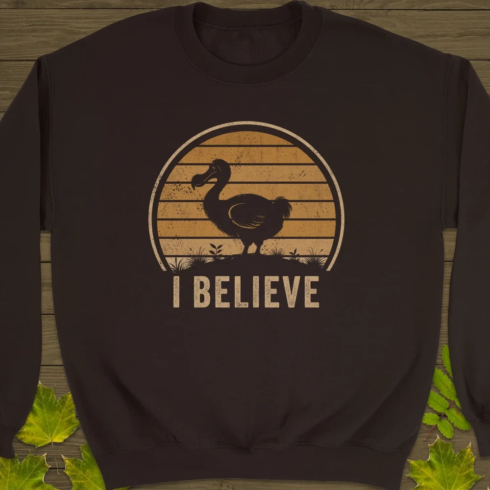 I Believe Dodo Crewneck Sweatshirt Dark Chocolate